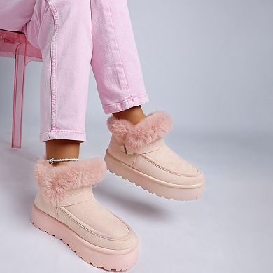 London Rag Linka Women's Pin Buckle Detail Ankle Boots