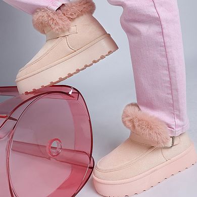 London Rag Linka Women's Pin Buckle Detail Ankle Boots