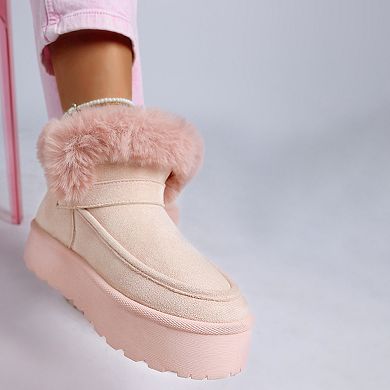 London Rag Linka Women's Pin Buckle Detail Ankle Boots