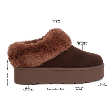 London Rag Aniso Women's Faux Fur Slip-On Winter Boots