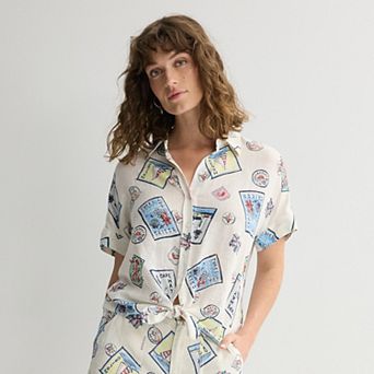 Petite Sonoma Goods For Life® Linen Camp Shirt