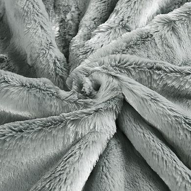 Home Soft Things Plain Faux Fur Throw Blanket
