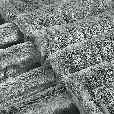 Home Soft Things Plain Faux Fur Throw Blanket