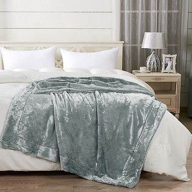 Home Soft Things Plain Faux Fur Throw Blanket