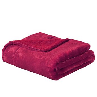 Home Soft Things Plain Faux Fur Throw Blanket