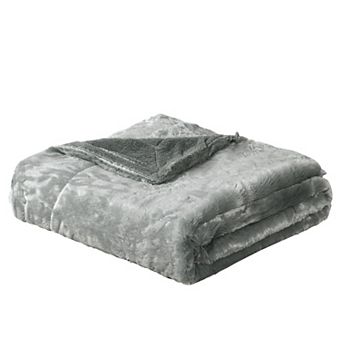 Home Soft Things Plain Faux Fur Throw Blanket