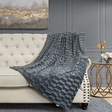 Home Soft Things Double Sided Faux Fur Throw Blanket