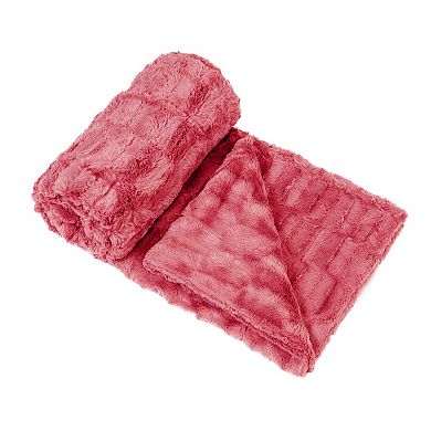 Home Soft Things Double Sided Faux Fur Throw Blanket
