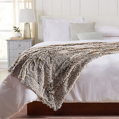 Home Soft Things Woolly Mammoth Faux Fur Throw Blanket