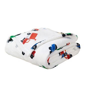 Home Soft Things Holiday Printed Plush Faux Fur Throw Blanket