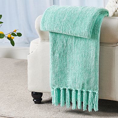 Home Soft Things Crystal Chenille Lightweight Throw Blanket