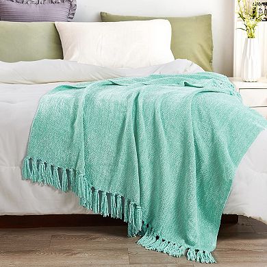 Home Soft Things Crystal Chenille Lightweight Throw Blanket
