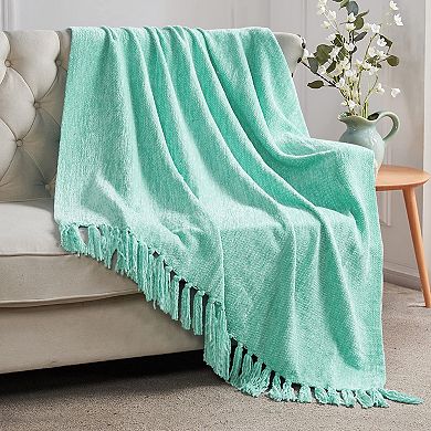 Home Soft Things Crystal Chenille Lightweight Throw Blanket