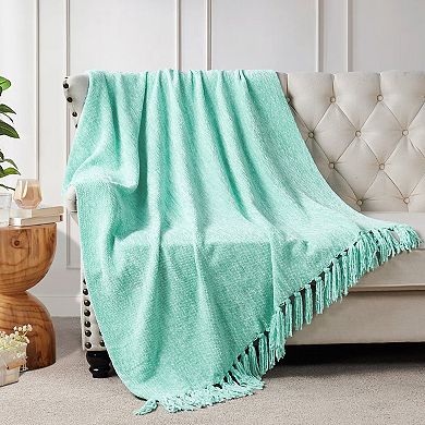 Home Soft Things Crystal Chenille Lightweight Throw Blanket
