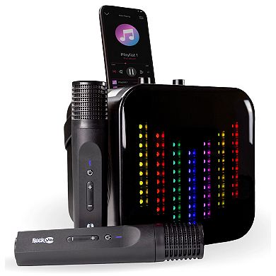 RockJam Pixel Karaoke Machine with LED Display & Dual Microphones