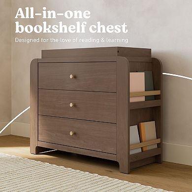 Graco® Read-with-Me 3-Drawer Chest Dresser with Bookshelves & Removable Changing Topper