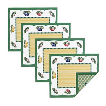 Villeroy & Boch French Garden Stain and Water Resistant Placemats, Set of 4, 14"x20"