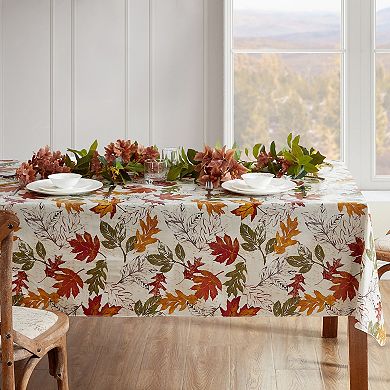 Elrene Home Fashions Vintage Leaves Vinyl Tablecloth