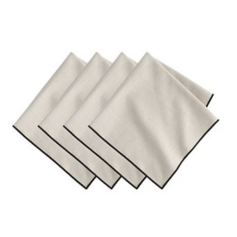 Villeroy and Boch Manufacture Rock Merrow Stitch Cotton Napkin, Set of 4, 21"x21"