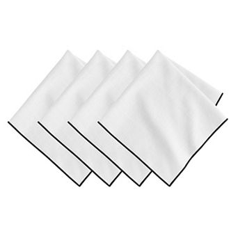Villeroy and Boch Manufacture Rock Merrow Stitch Cotton Napkin, Set of 4, 21"x21"