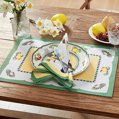 Villeroy & Boch French Garden Stain and Water Resistant Napkins, Set of 4, 21"x21"