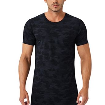 Men's Camo Print Short Sleeve Performance Tee with Quick-Dry Lightweight Stretch Fabric