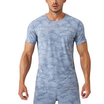 Men's Camo Print Short Sleeve Performance Tee with Quick-Dry Lightweight Stretch Fabric