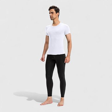 Men's Short Sleeve Compression Top with Moisture-Wicking Stretch Fabric for Performance and Training