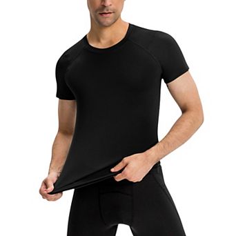 Men's Short Sleeve Compression Top with Moisture-Wicking Stretch Fabric for Performance and Training