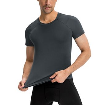 Men's Short Sleeve Compression Top with Moisture-Wicking Stretch Fabric for Performance and Training
