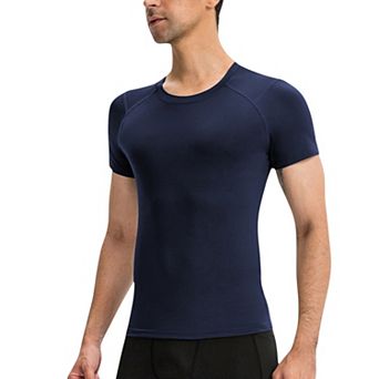 Men's Short Sleeve Compression Top with Moisture-Wicking Stretch Fabric for Performance and Training