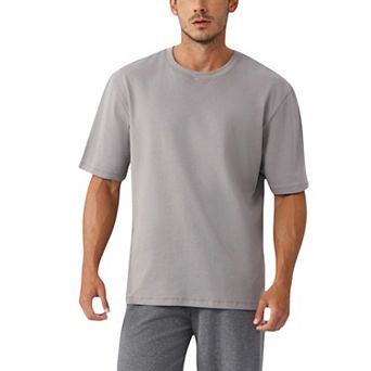 Men's Oversized Fit Short Sleeve T-Shirt with Drop Shoulders and Relaxed Silhouette