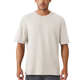 Men's Oversized Fit Short Sleeve T-Shirt with Drop Shoulders and Relaxed Silhouette