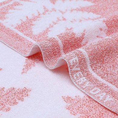 3Pcs Leaves Pattern Hand Towels and Chenille Hanging Bathroom Hand Towels with Loop 6"x15"&13"x29"