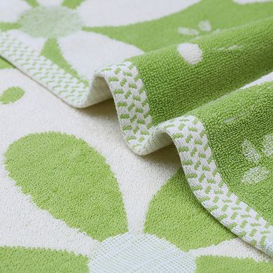 4Pcs Floral and Geometric Patterns Pure Cotton Soft Absorbent Decorative Hand Towels 13"x29"