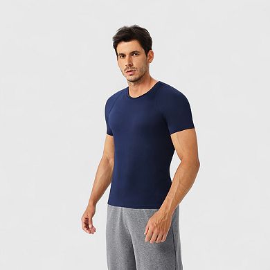 Men's Fitted Short Sleeve Performance T-Shirt with Stretch Fabric and Moisture-Wicking Comfort