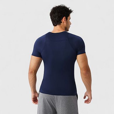 Men's Fitted Short Sleeve Performance T-Shirt with Stretch Fabric and Moisture-Wicking Comfort