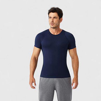 Men's Fitted Short Sleeve Performance T-Shirt with Stretch Fabric and Moisture-Wicking Comfort