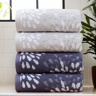 4Pcs Cotton Absorbent Soft Decorative Hand Towel Set for Bathroom 14"x30"&13"x29"