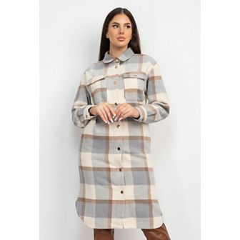 Long Plaid Shacket