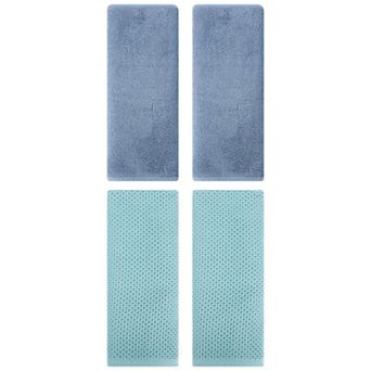 4 pc Cotton Hand Towel Set, Solid Soft Hand Towels for Bathroom, Hotel and Spa 13"x30"
