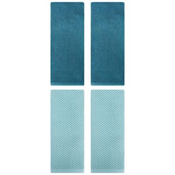 4 pc Cotton Hand Towel Set, Solid Soft Hand Towels for Bathroom, Hotel and Spa 13"x30"