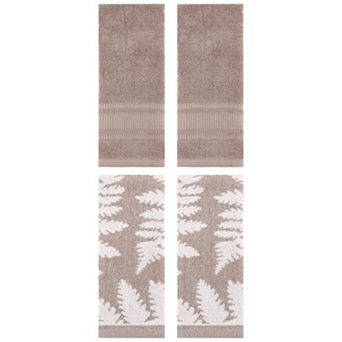 4 pc Decorative Hand Towel Set, Cotton Soft Absorbent Towels for Bathroom, Hand, Face 13"x29"