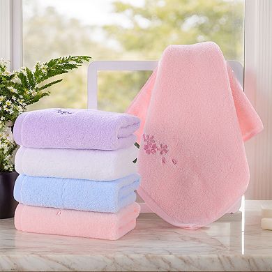 4Pcs Cotton Hand Towel Set, Soft Absorbent Decorative Hand Towels for Bathroom 13"x29"