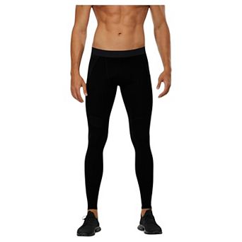 Men's Compression Leggings with Wide Waistband and Side Pocket for Training and Performance