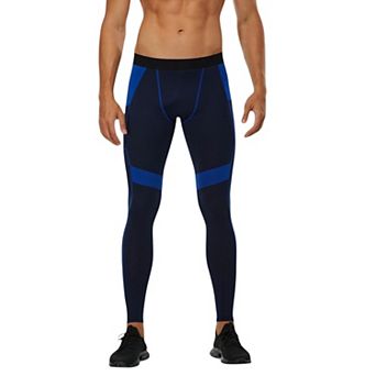 Men's Compression Leggings with Wide Waistband and Side Pocket for Training and Performance