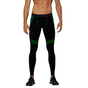 Men's Compression Leggings with Wide Waistband and Side Pocket for Training and Performance