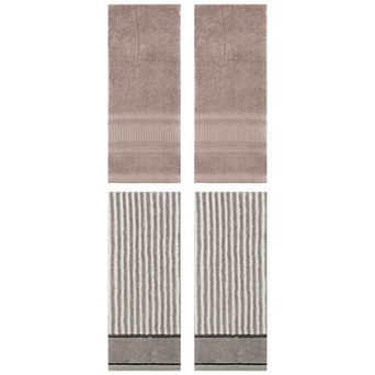 4 pc Bathroom Hand Towels, Soft Absorbent Hand Towel Set for Bathroom, Hand, Face 13"x29"