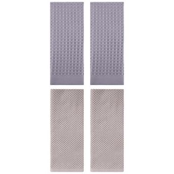 4 pc Cotton Hand Towel Set, Waffle Hand Towels, Soft Towels for Bathroom and Hotel 13"x30"&14"x30"