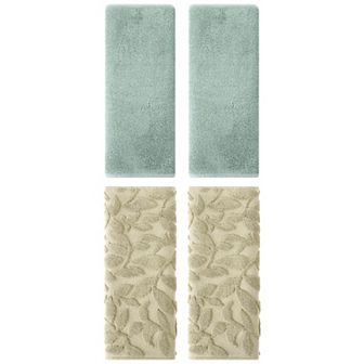 4 pc Cotton Hand Towels, Soft Absorbent Hand Towel Set, Face Towels for Bath Kitchen 13"x30"&14"x30"